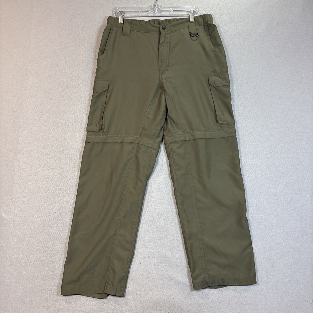 Boy Scouts Of America Pants Mens 34x33 Green Convertible Uniform‎ Cargo Zip Off